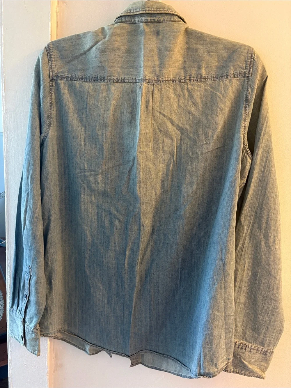 J. Crew Embellished Denim Button-Down Shirt